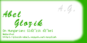 abel glozik business card
